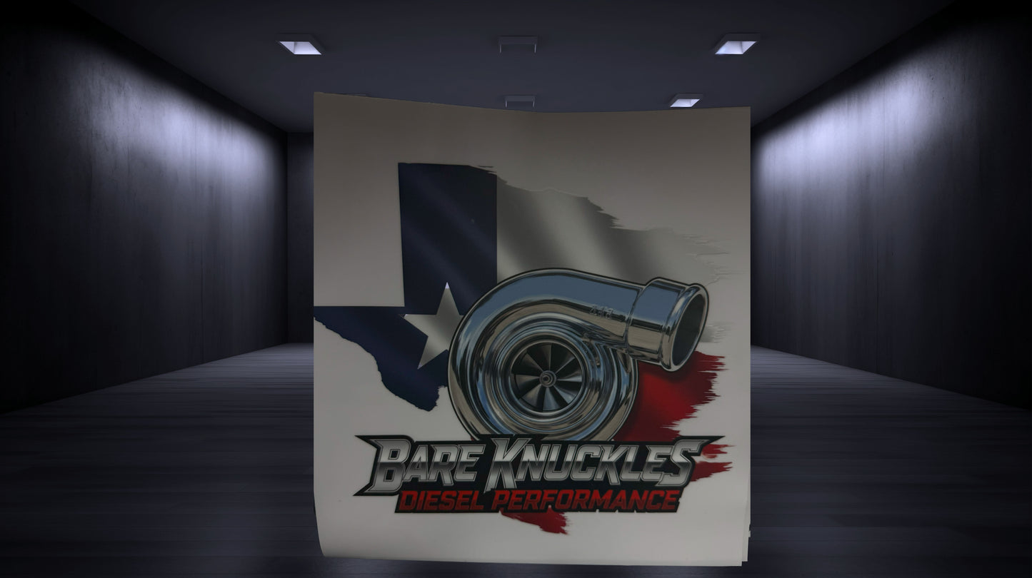 Bare Knuckles Diesel Texas Sticker